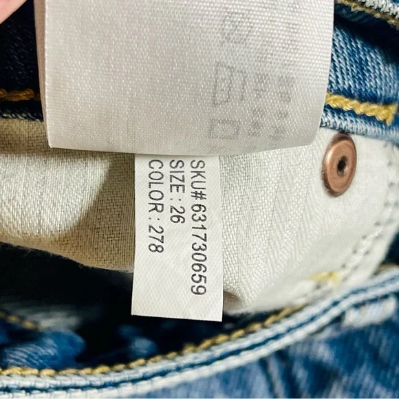 Abercrombie & Fitch Zoe Natural Hem Vintage A Line Denim Zip Up Skirt w/ Raw Hem - Picture 9 of 9